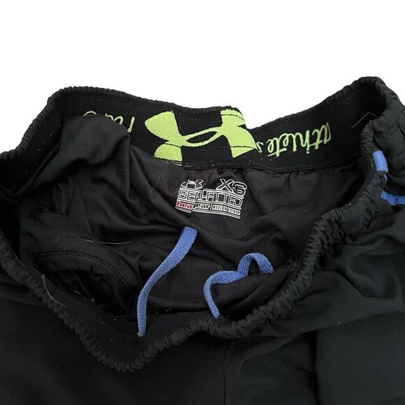 UNDER ARMOUR Black, Purple, & Pink Semi Fitted Athletic Shorts Size XS - Picture 3 of 6